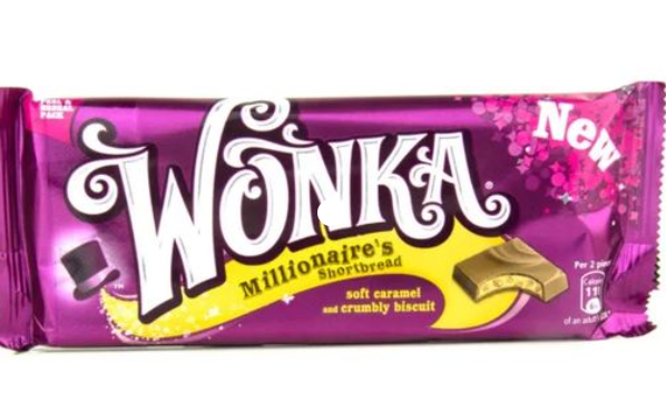 Package of discontinued Hershey's Wonka Bar, sourced from Pinterest