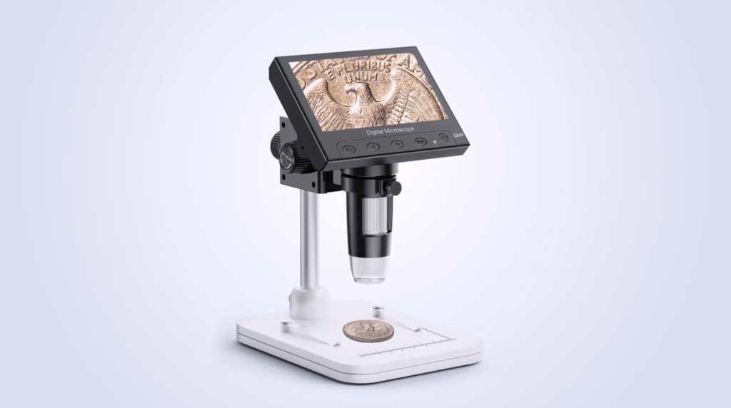 Coin microscope on off-white background. Posted to Amazon by Elikliv.
