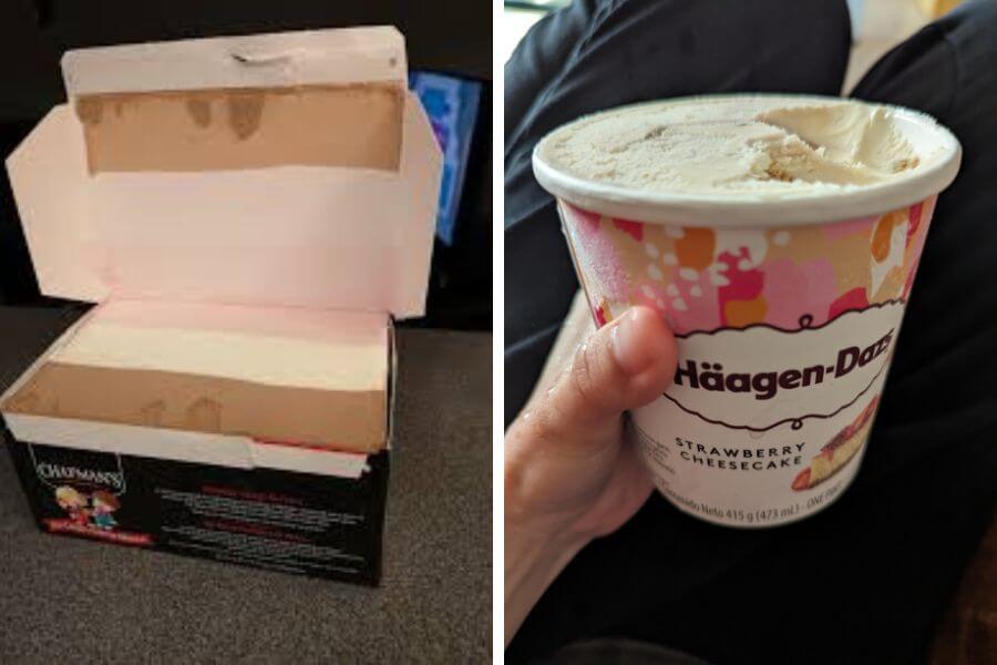 box of ice cream vs pint of ice cream