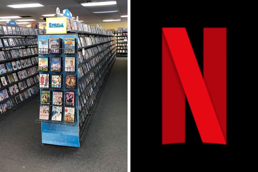 Blockbuster store vs Netflix