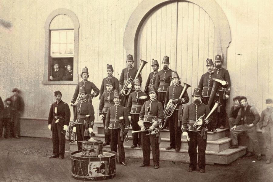 Band of the 10th Veteran Reserve Corps. Washington, D.C. April, 1865