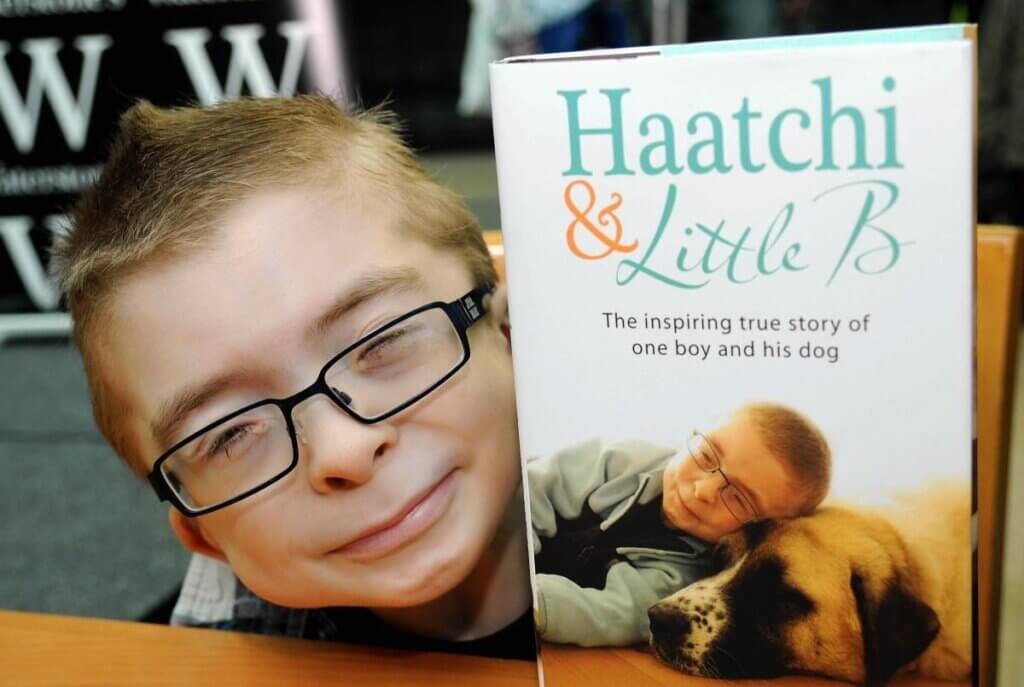 Owen with a book