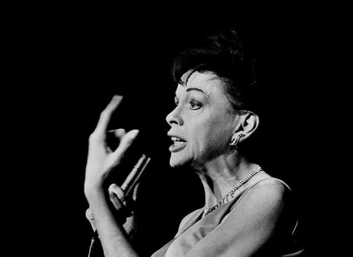 Judy Garland during her last performance, Copenhagen, Denmark, March 25, 1969. She is 46 and will be dead three months later.