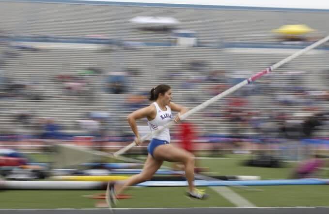 Woman Pole Vaulting