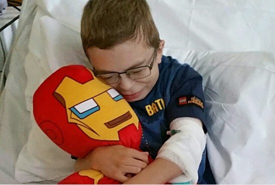 Owen with a teddy bear